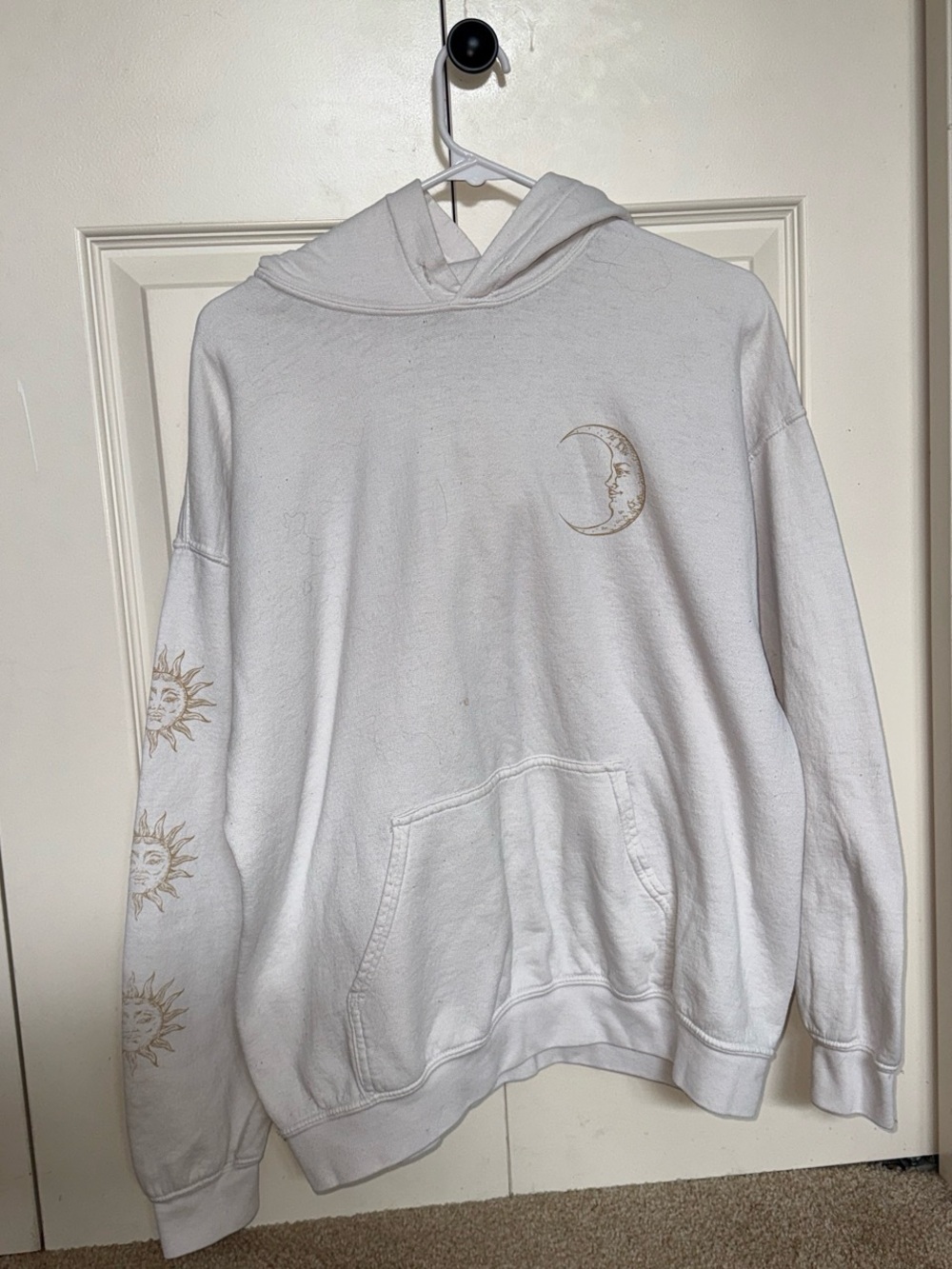 Pacsun Cream Moon & Sun Hoodie